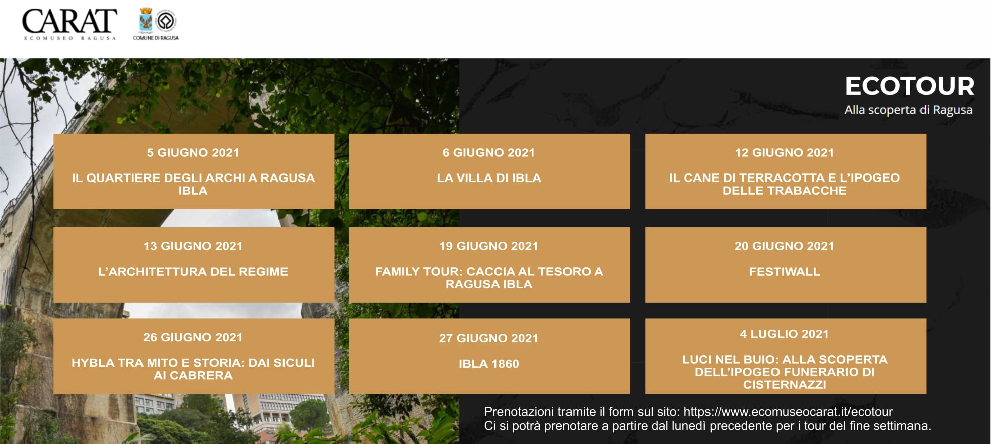 Ecotour, dal 5 giungo visite guidate alla scoperta di Ragusa