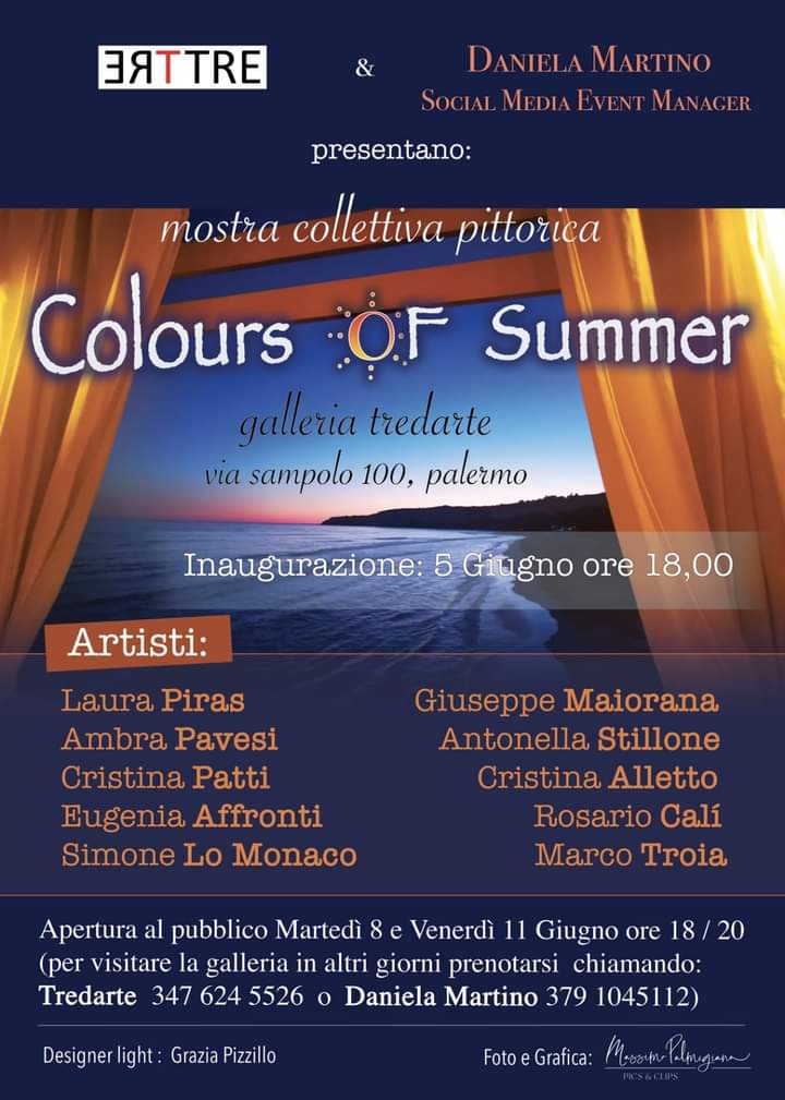 Colours of Summer, collettiva pittorica a Palermo dal 4 giugno Colours of Summer, collettiva pittorica a Palermo dal 4 giugno