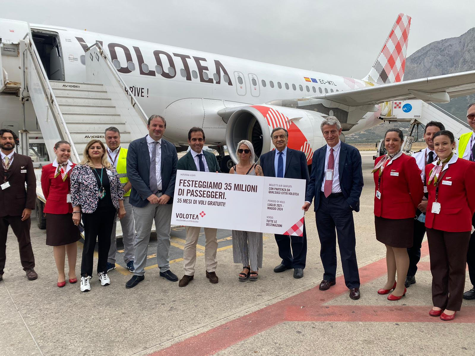Volotea tocca a Palermo i 35 milioni di passeggeri