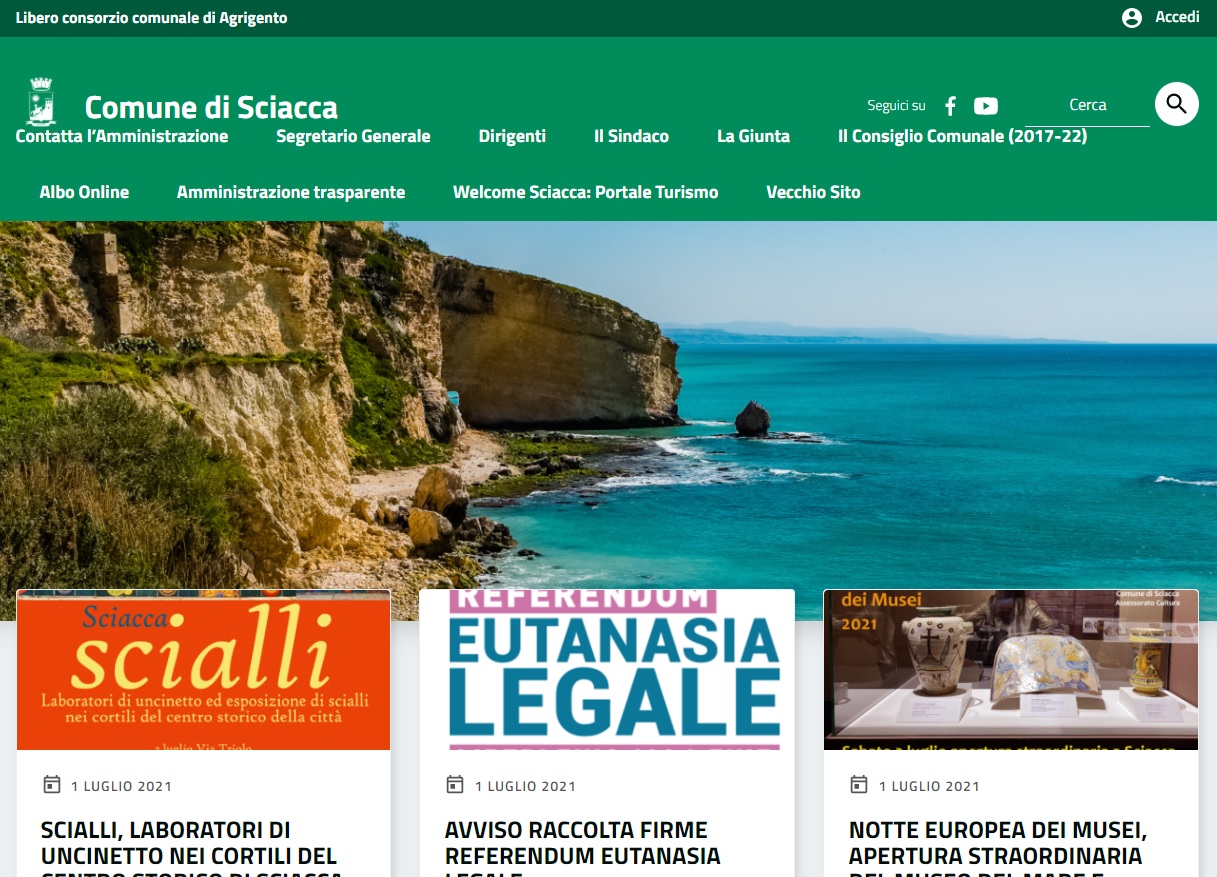 Sciacca, nuovo sito del Comune innovativo e “mobile friendly”