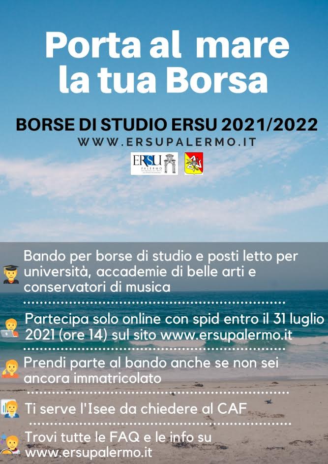 ERSU Palermo, entro il 31 luglio partecipazione al bando
