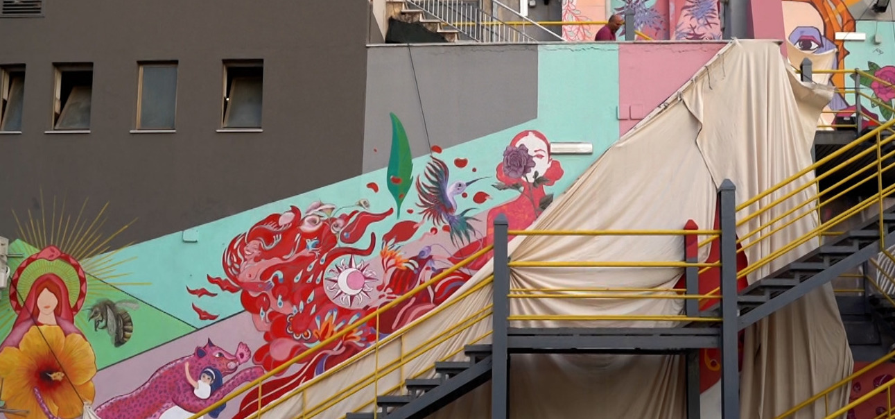 Stabile Catania, murale “oMaggio” per Mariella Lo Giudice