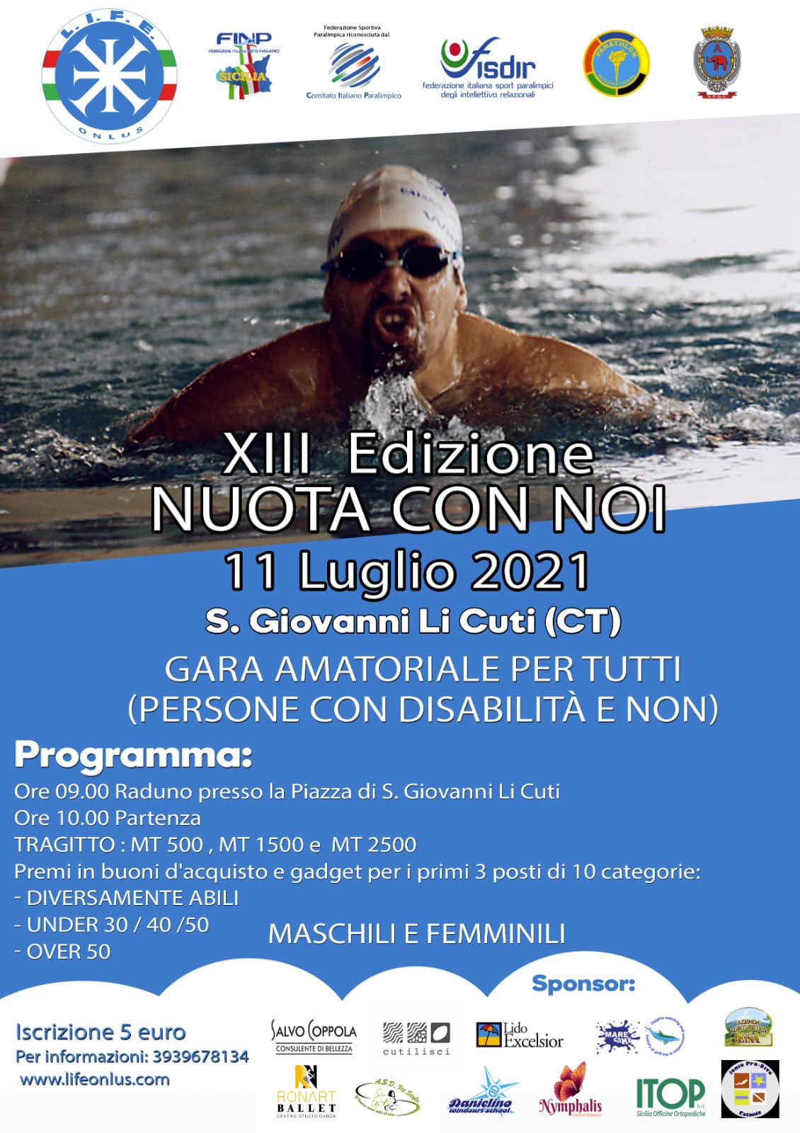 Nuoto paralimpico, domenica a San Giovanni Li Cuti “Nuota con noi”