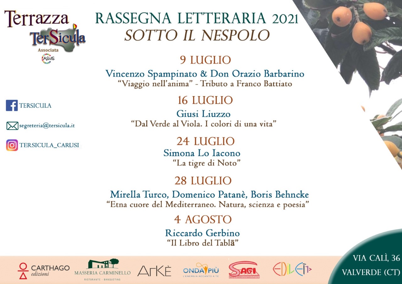 Valverde (Ct), il 16 luglio rassegna letteraria sotto il nespolo