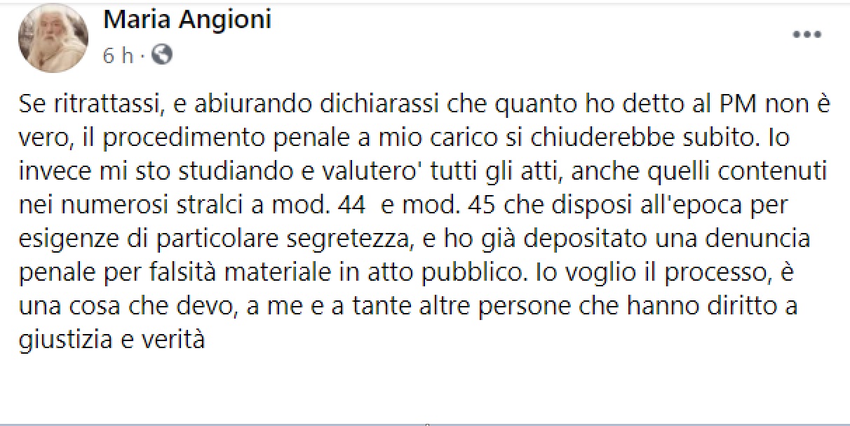 Caso Pipitone, l’ex pm Angioni rischia il processo, lo sfogo sui social
