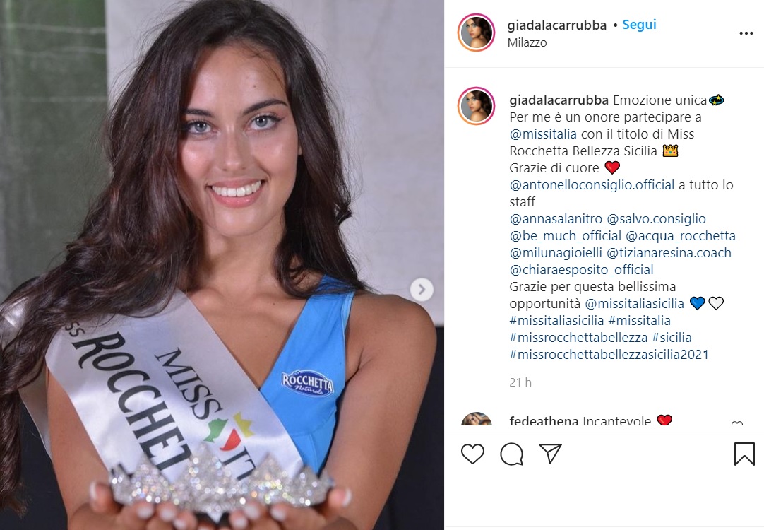 Miss Italia, Giada La Carrubba accede alla pre-finale