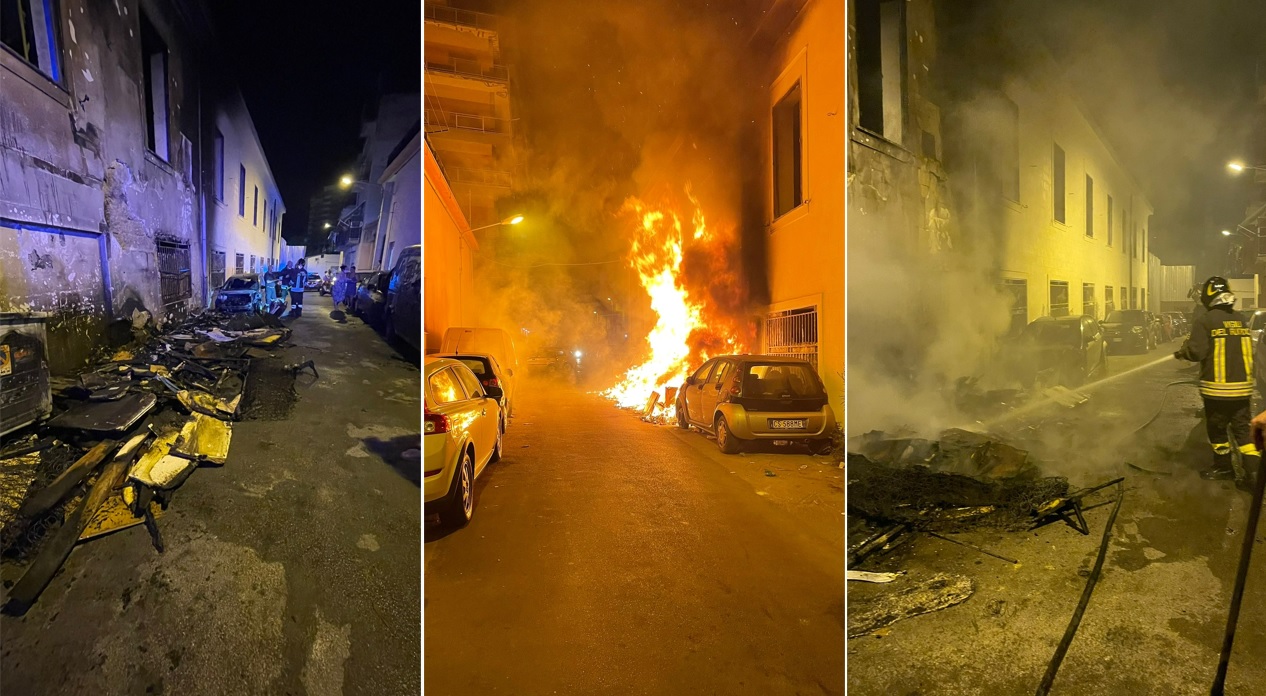 Palermo, incendio rifiuti zona Oreto, famiglia scappa dalla casa in fiamme