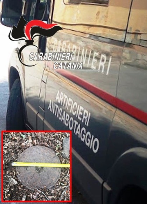Due mine anticarro tedesche trovate a Bronte, area vietata