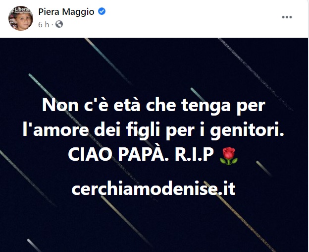 Mazara, morto Vito Maggio, il nonno materno di Denise Pipitone