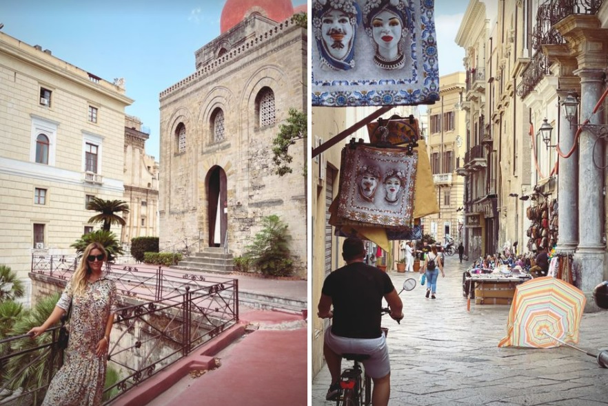 Selvaggia Lucarelli a Palermo, incantata dal centro storico