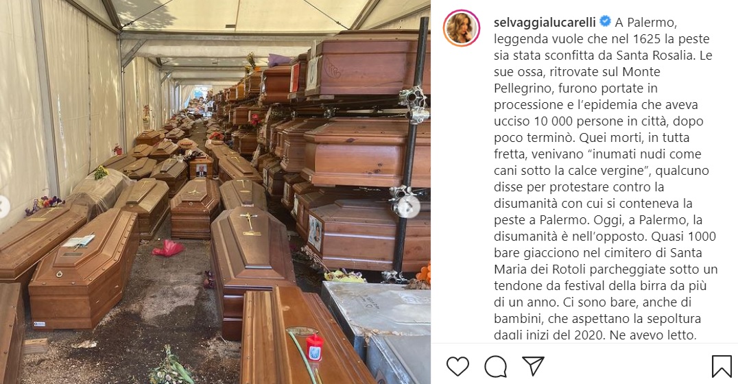 Palermo, Selvaggia Lucarelli, ai Rotoli, ” disumano, non credo a quello che vedo”