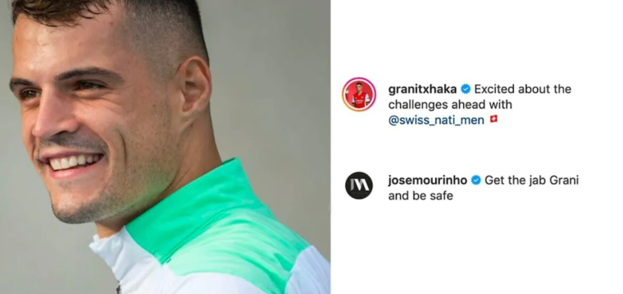 Covid, calcio, Mourinho a Xhaka, “fai il vaccino e rimettiti”