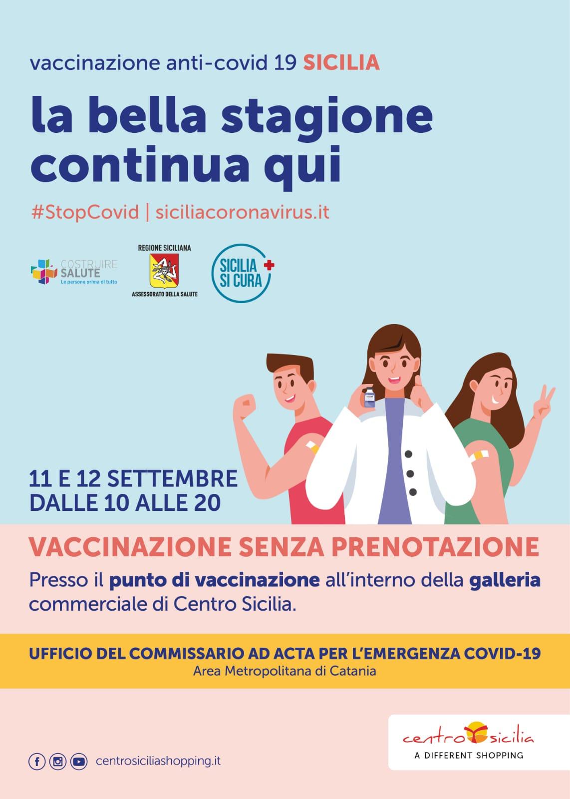 Catania, al Centro Sicilia somministrazione vaccini nel weekend Catania, al Centro Sicilia somministrazione vaccini nel weekend