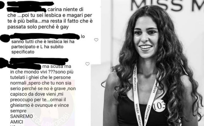 Insulti alla finalista italiana Miss Mondo, “sei passata solo perché sei lesbica”