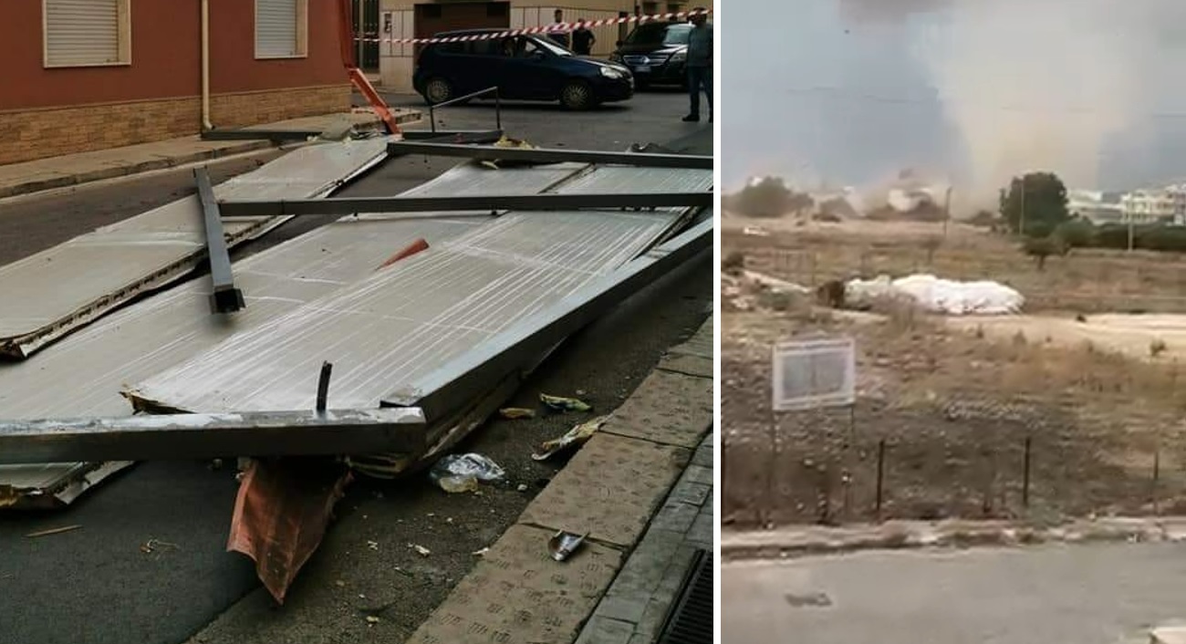 Maltempo, strade allagate a Siracusa, tromba d’aria a Rosolini