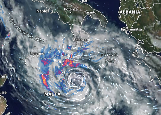 Medicane in movimento e nuovi nubifragi, quando il ciclone lascerà la Sicilia