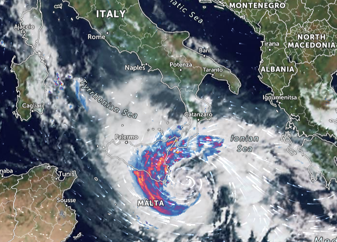 Medicane in serata sullo Ionio, dov’è la Tempesta ora, gli effetti previsti Medicane in serata sullo Ionio, dov’è la Tempesta ora, gli effetti previsti