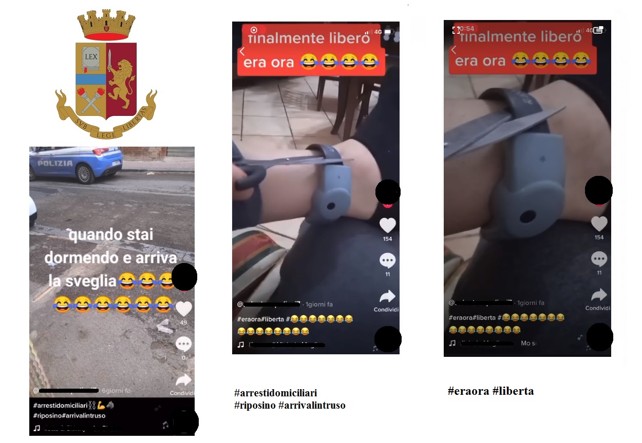 Caltanissetta, ai domiciliari ridicolizza polizia su Tik Tok, in carcere