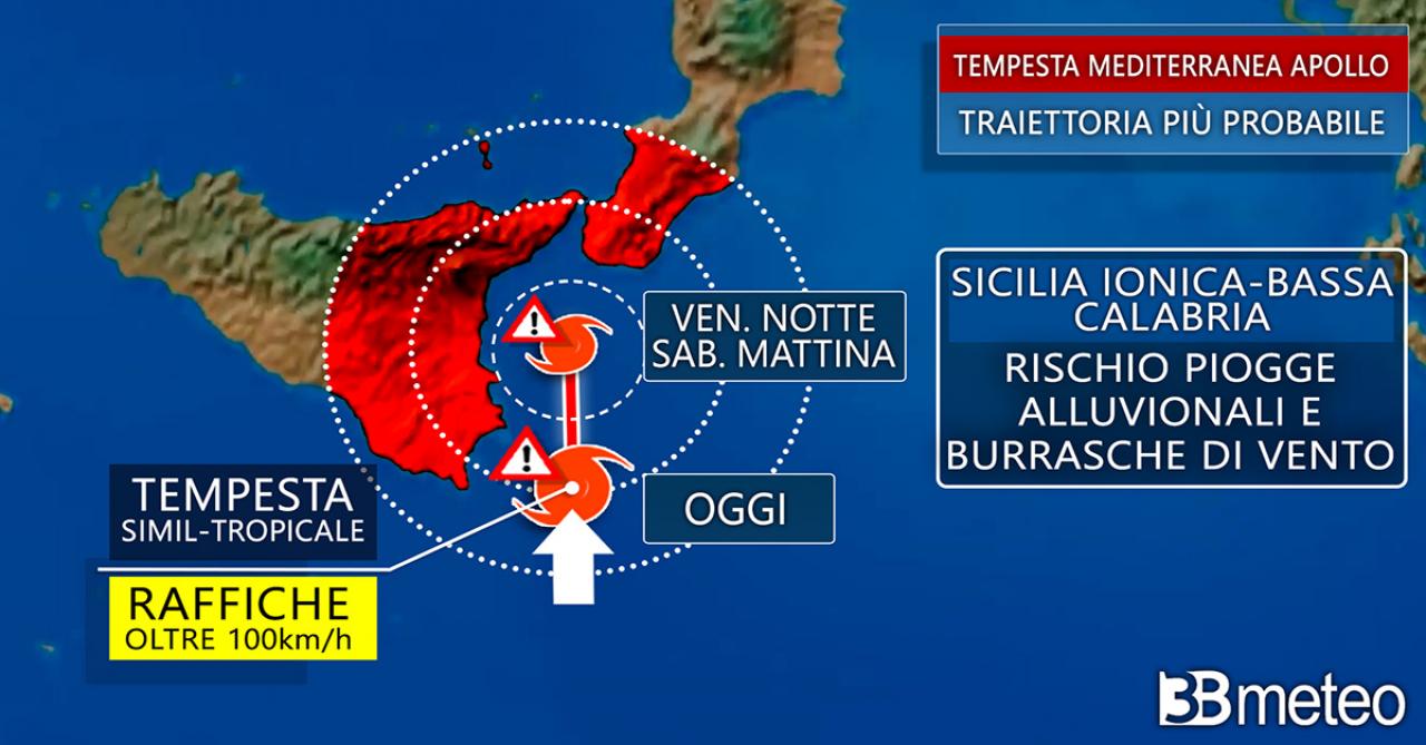 Medicane in serata sullo Ionio, dov’è la Tempesta ora, gli effetti previsti Medicane in serata sullo Ionio, dov’è la Tempesta ora, gli effetti previsti