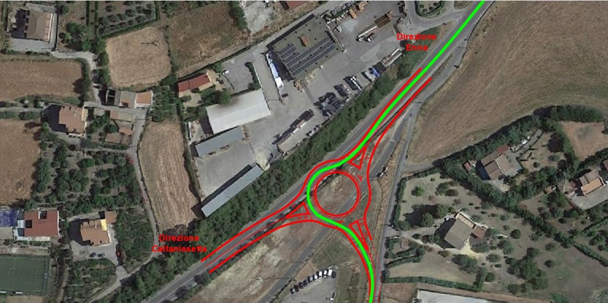 Enna, una rotatoria per snellire il traffico nella città bassa