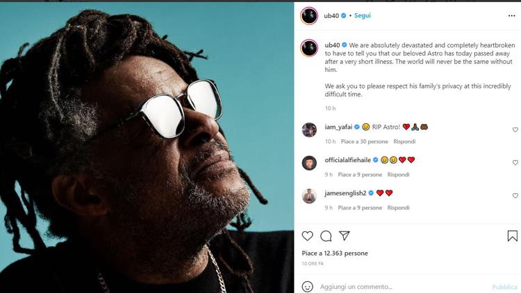 Musica, morto Astro, fondatore degli UB40