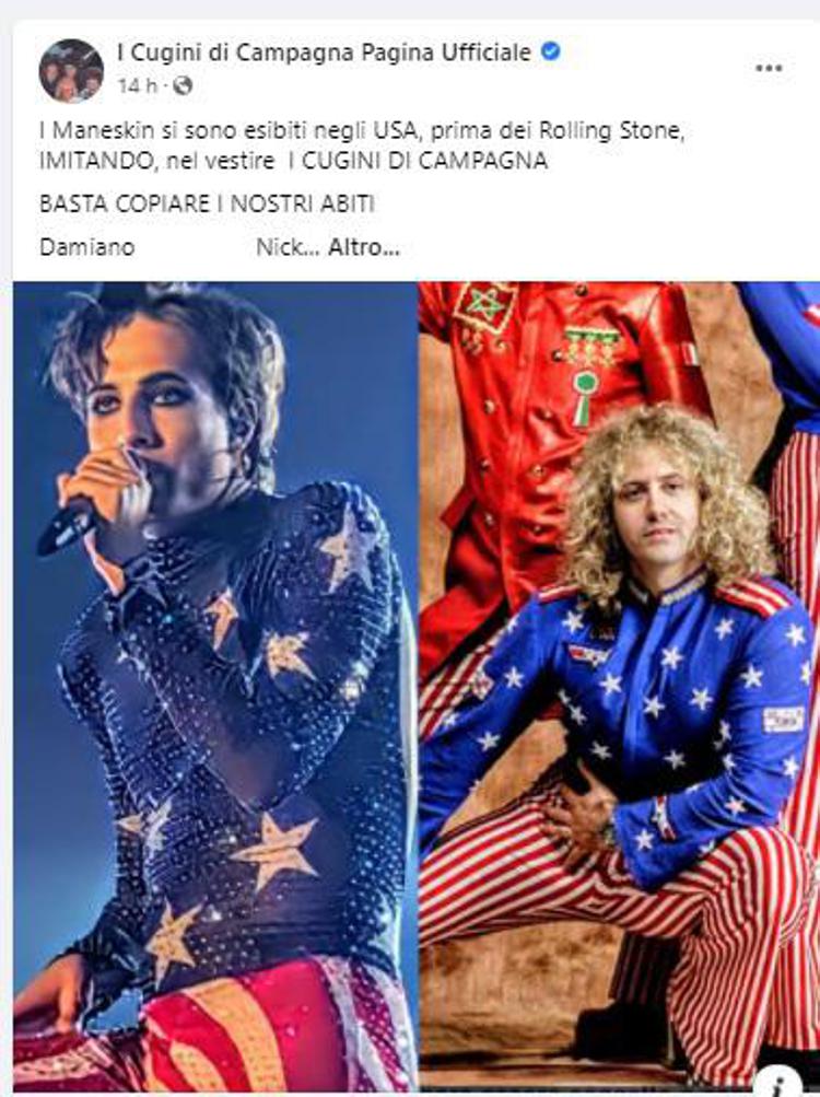 Maneskin, i Cugini di Campagna li accusano di “plagio”: “Basta imitarci”
