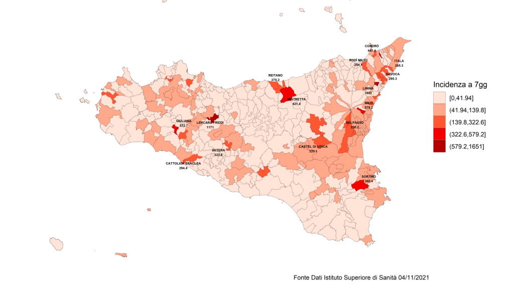 Il Covid risale in Sicilia, 15 comuni a rischio lockdown, ecco quali