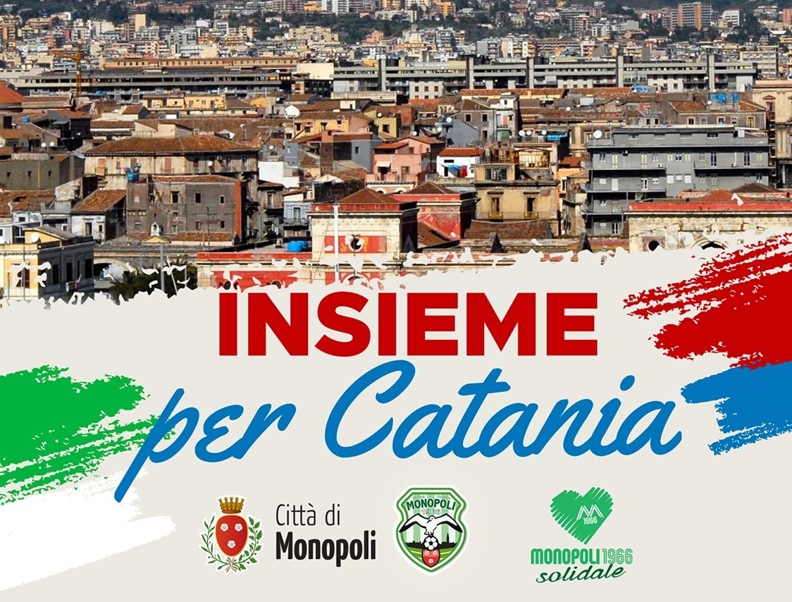 Il Monopoli calcio in aiuto agli abitanti di Catania colpiti dal maltempo