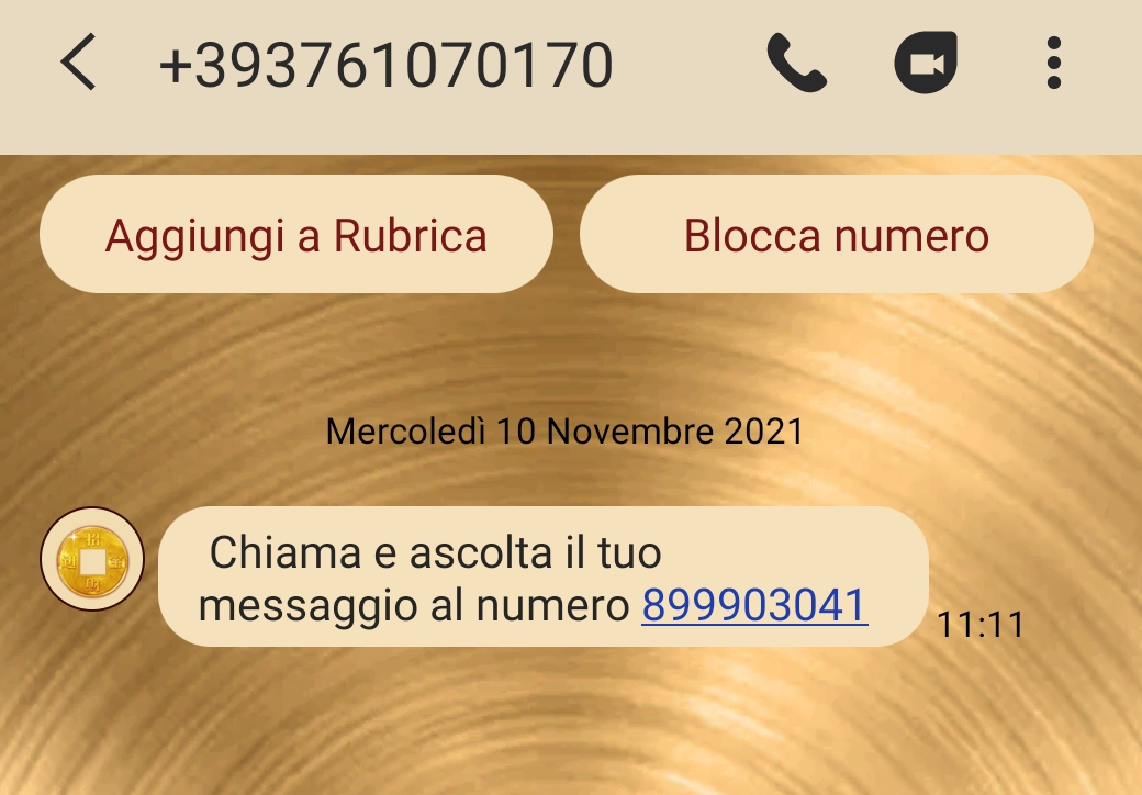 Nuova truffa per sms: Chiama e ascolta il tuo messaggio al numero 899