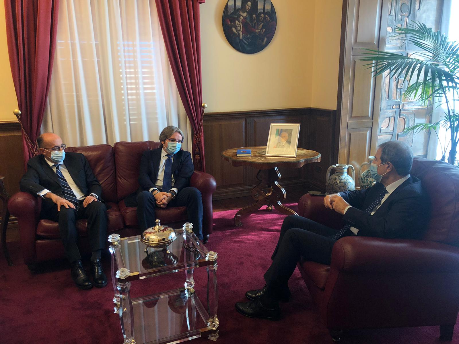 Musumeci incontra il nuovo presidente dell’Odg Sicilia Roberto Gueli