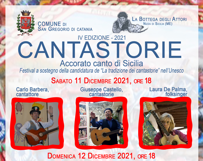 L’11 e il 12 dicembre a San Gregorio arriva il Festival dei cantastorie
