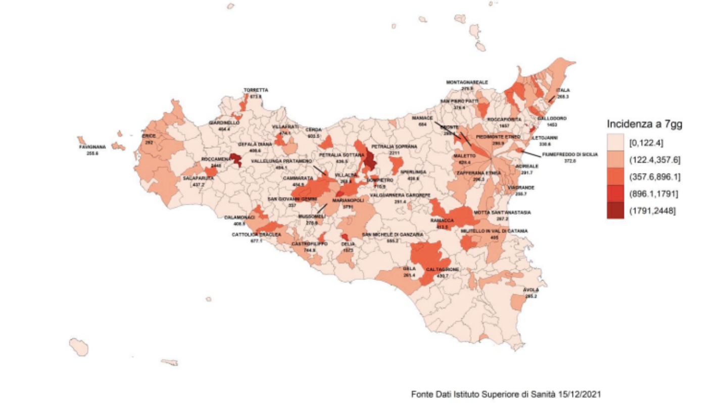 Sicilia zona arancione, contagi su, ecco i 61 comuni a rischio