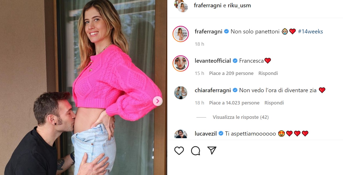 Francesca Ferragni è incinta, l’annuncio con foto su Instagram