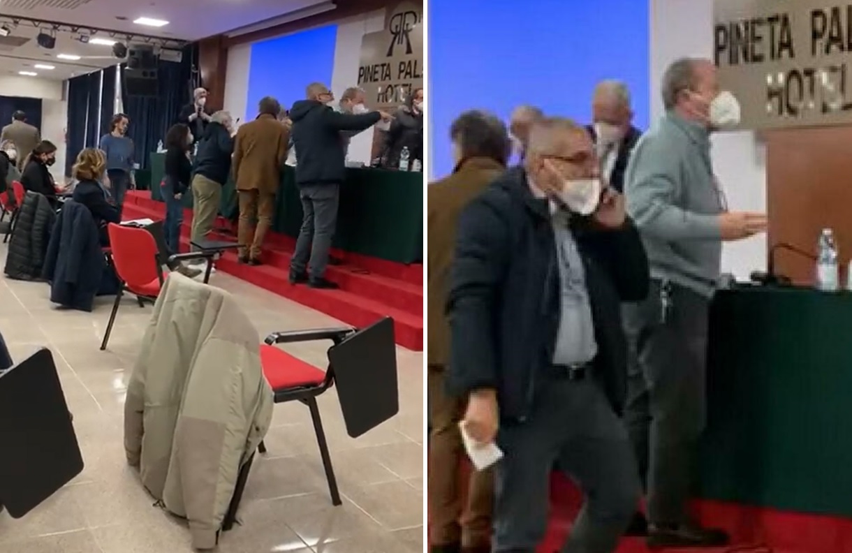 Blitz medici No vax all’assemblea dell’Ordine a Roma, il video