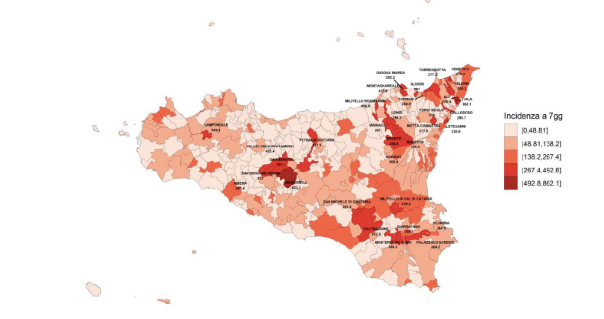 Sicilia zona arancione, altri 27 comuni a rischio, ecco quali