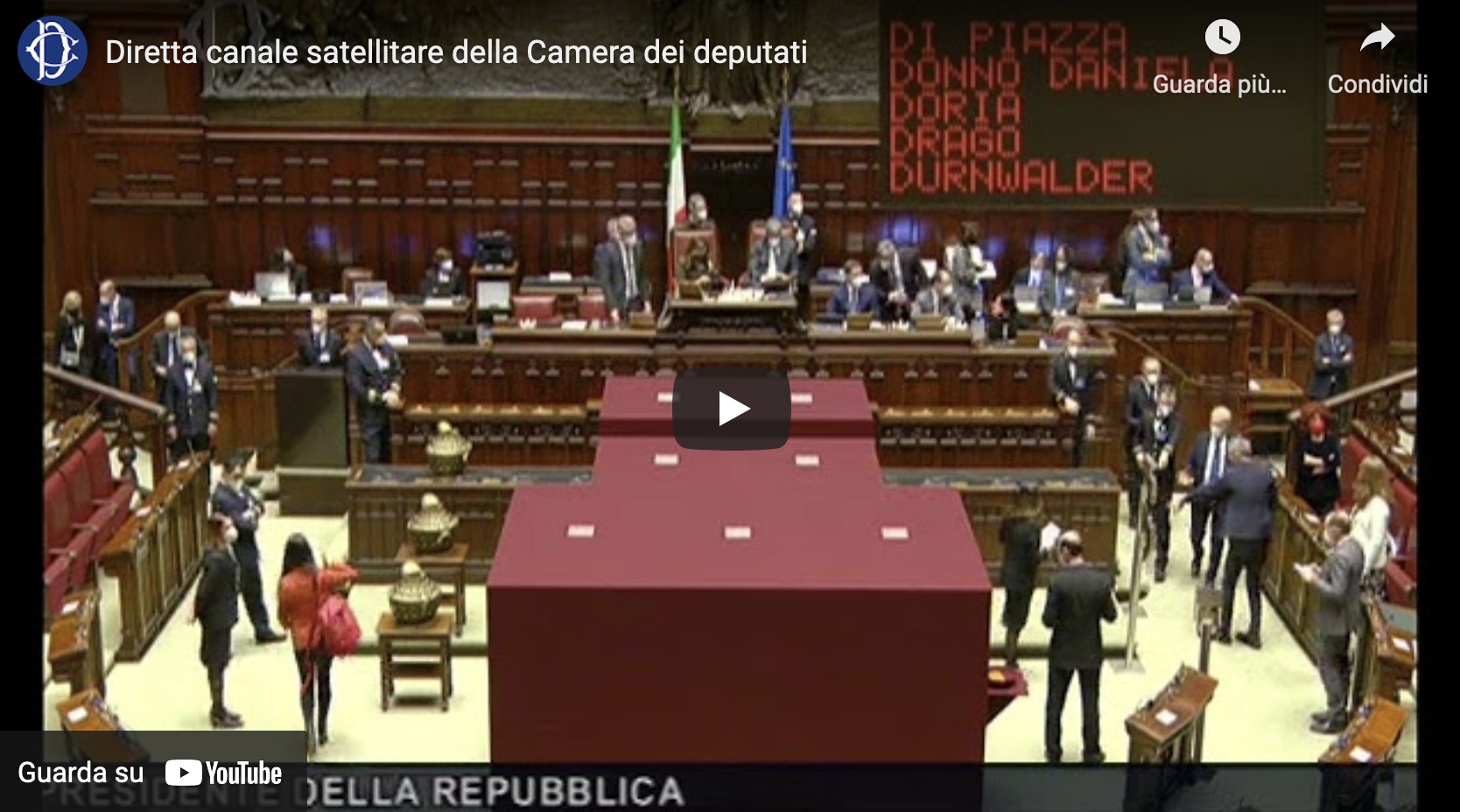 Quirinale, via al voto, molte incognite con il bivio Draghi DIRETTA VIDEO