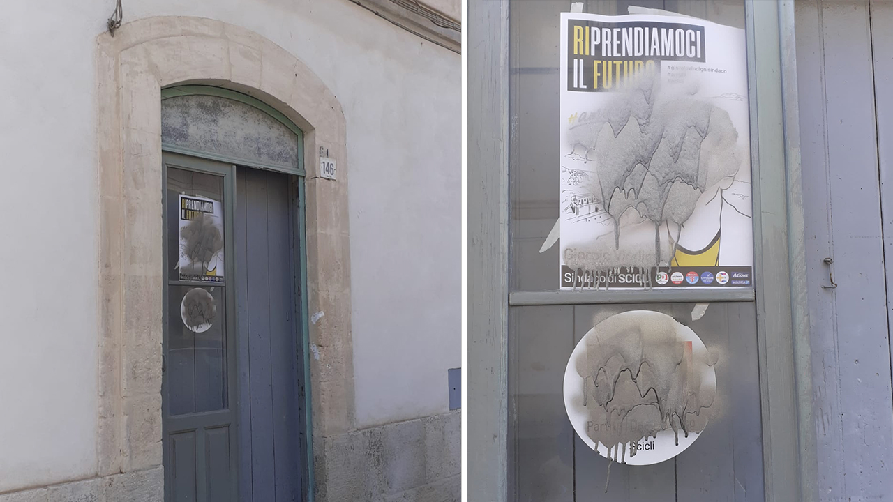 Scicli, vandali imbrattano manifesti candidato sindaco Vindigni