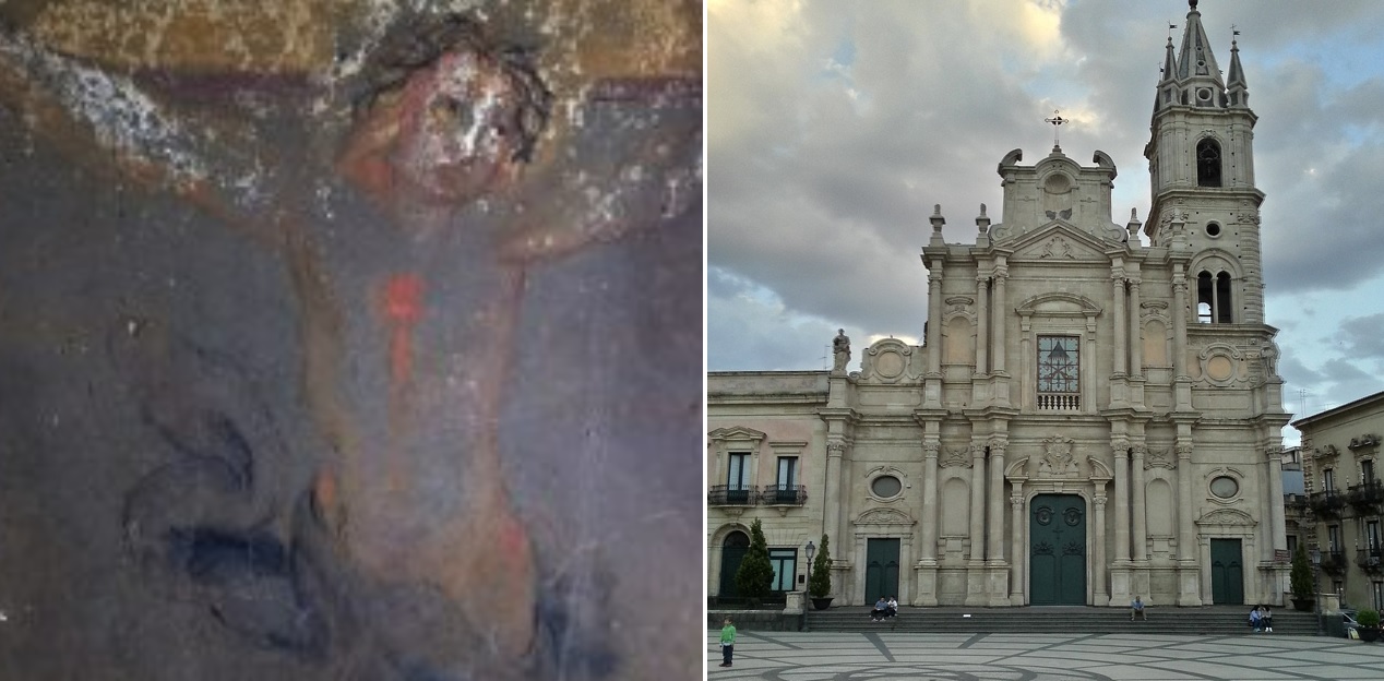 Acireale, scoperta cripta con affresco di Gesù in Cattedrale