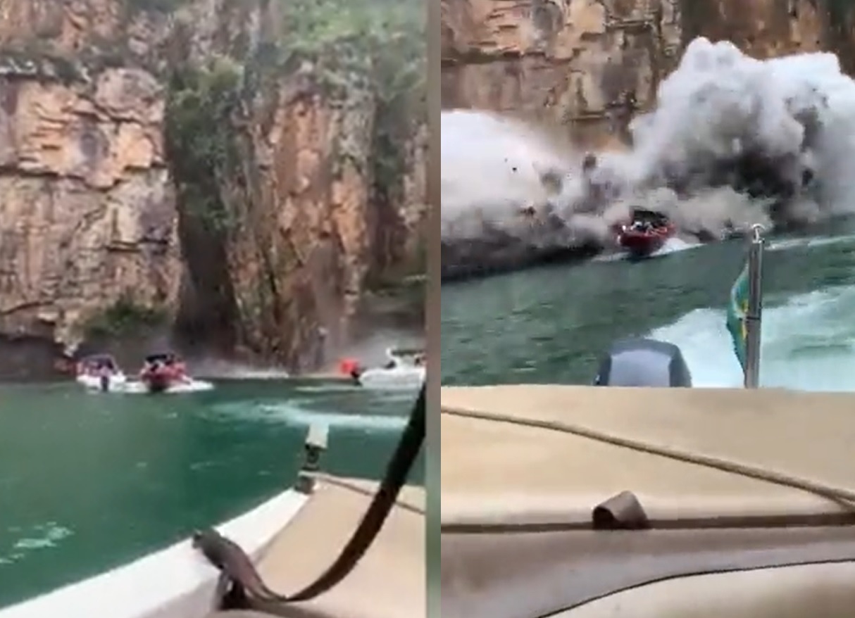 Brasile, crolla scogliera sopra le barche, sette morti, il Video