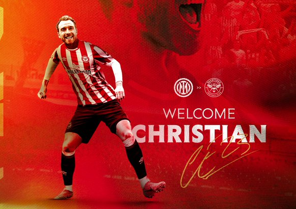 Eriksen torna a giocare, ufficiale il suo arrivo al Brentford