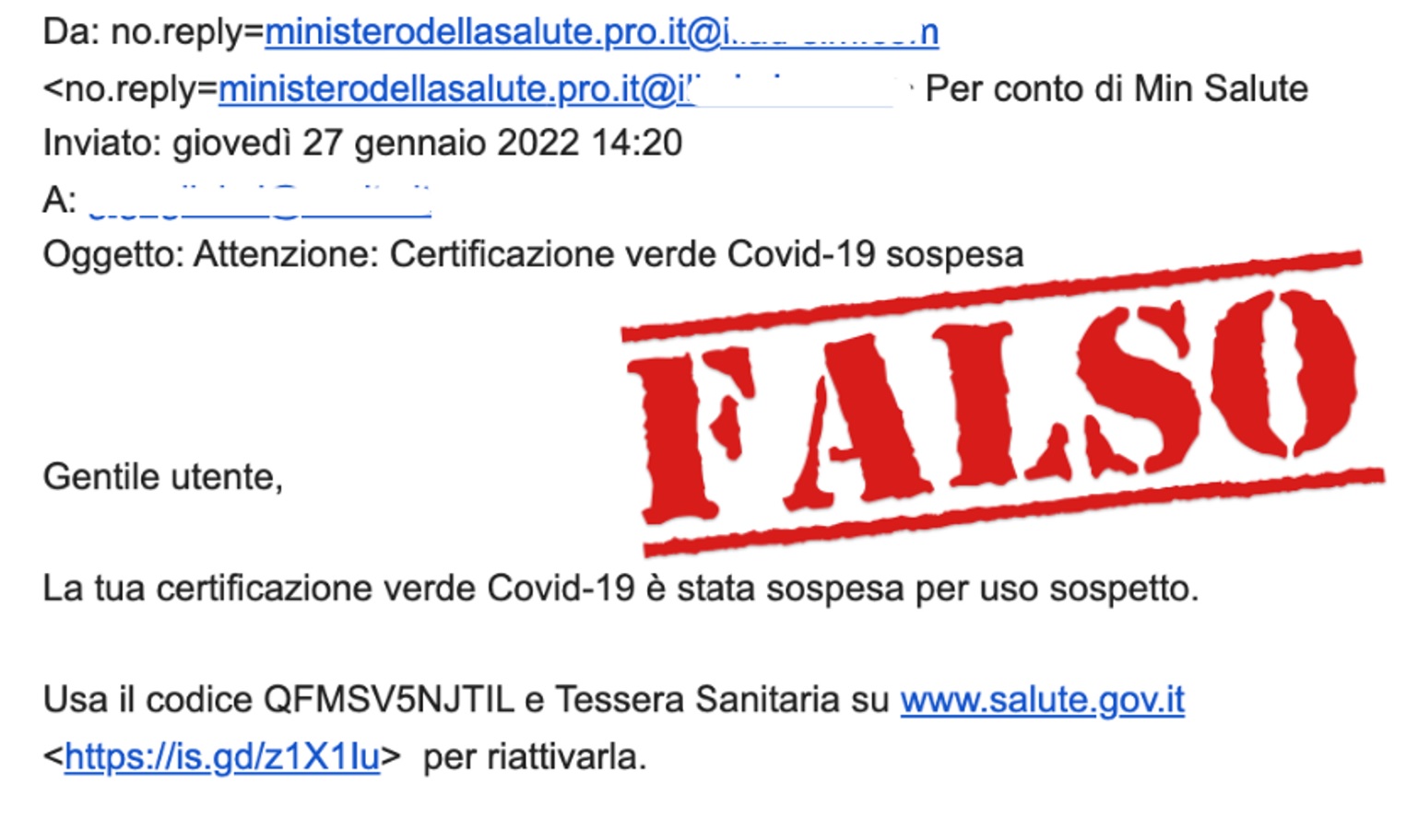 Green pass sospeso, la truffa via mail che svuota il conto, ecco cosa fare