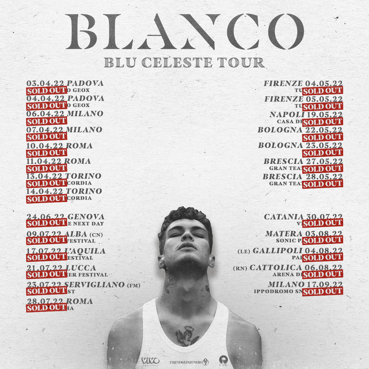 Blanco a Catania è già sold out, biglietti spariti in poche ore