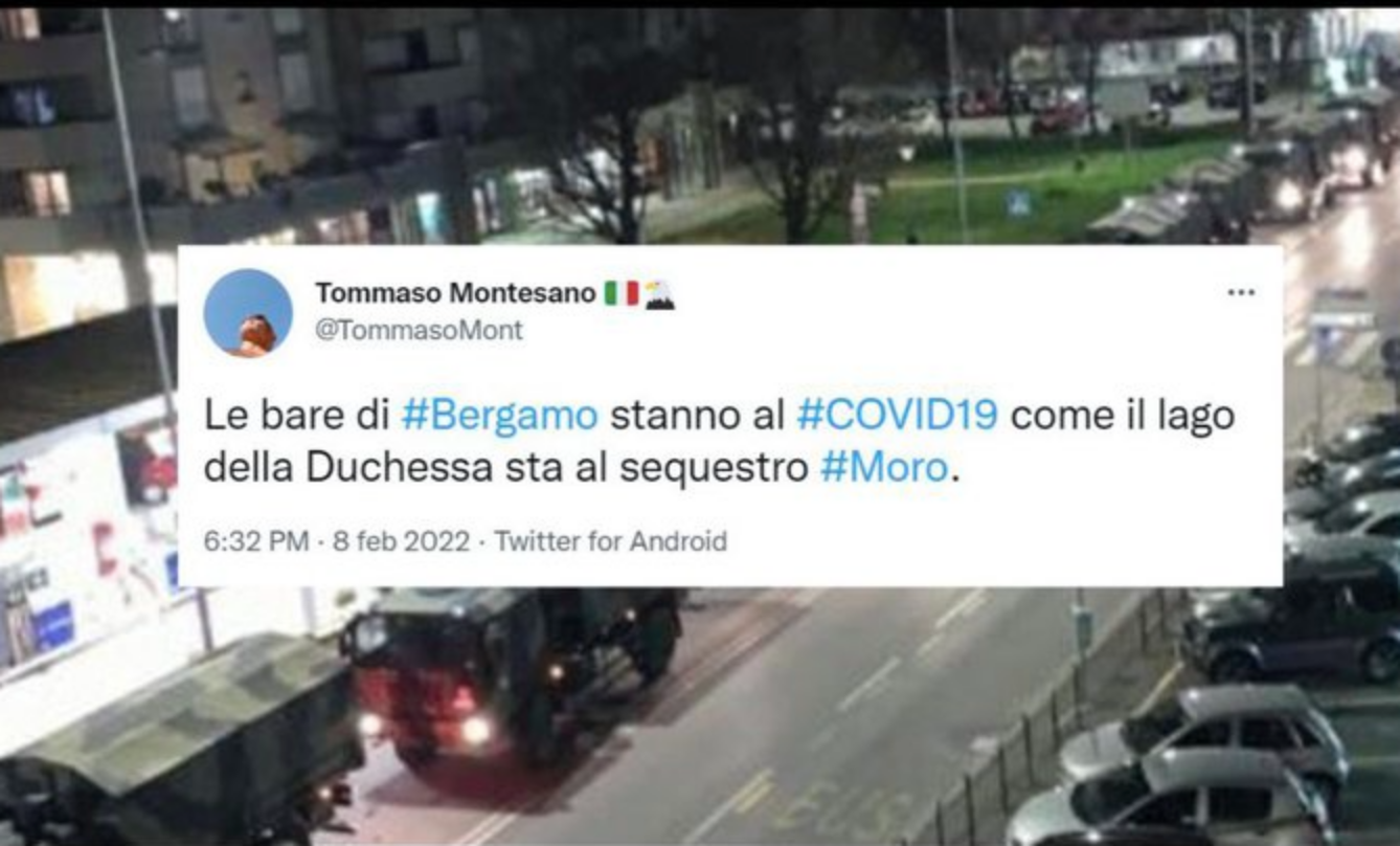 Tweet choc sulle bare di Bergamo, bufera su figlio Montesano