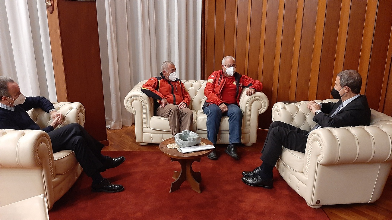 Regione, Musumeci incontra delegazione del Soccorso alpino e speleologico