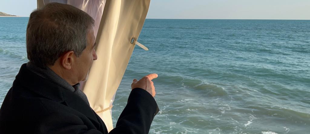 Erosione costiera, sopralluogo di Musumeci nella spiaggia di Eraclea Minoa