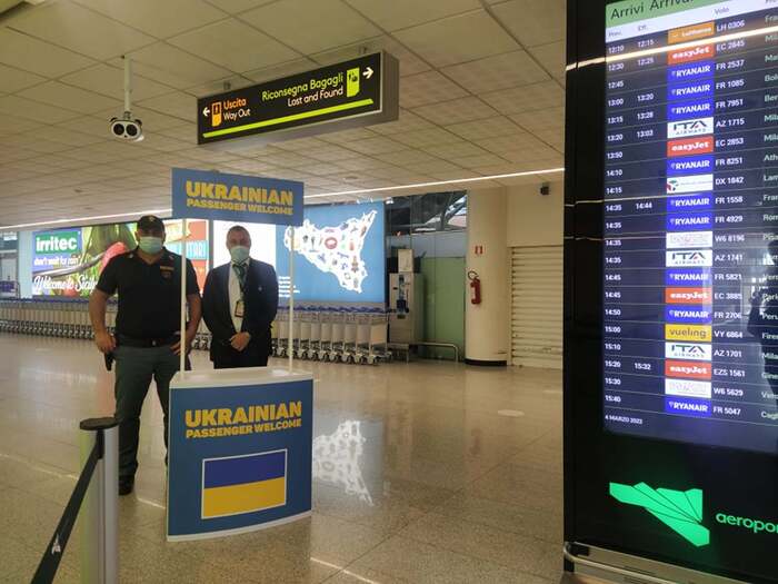 Aeroporto Catania, attivato un servizio accoglienza per i passeggeri ucraini