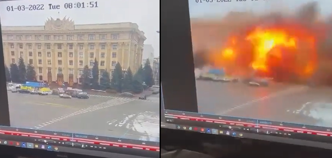 Ucraina, attacco a Kharkiv, esplosione davanti a sede governo regionale