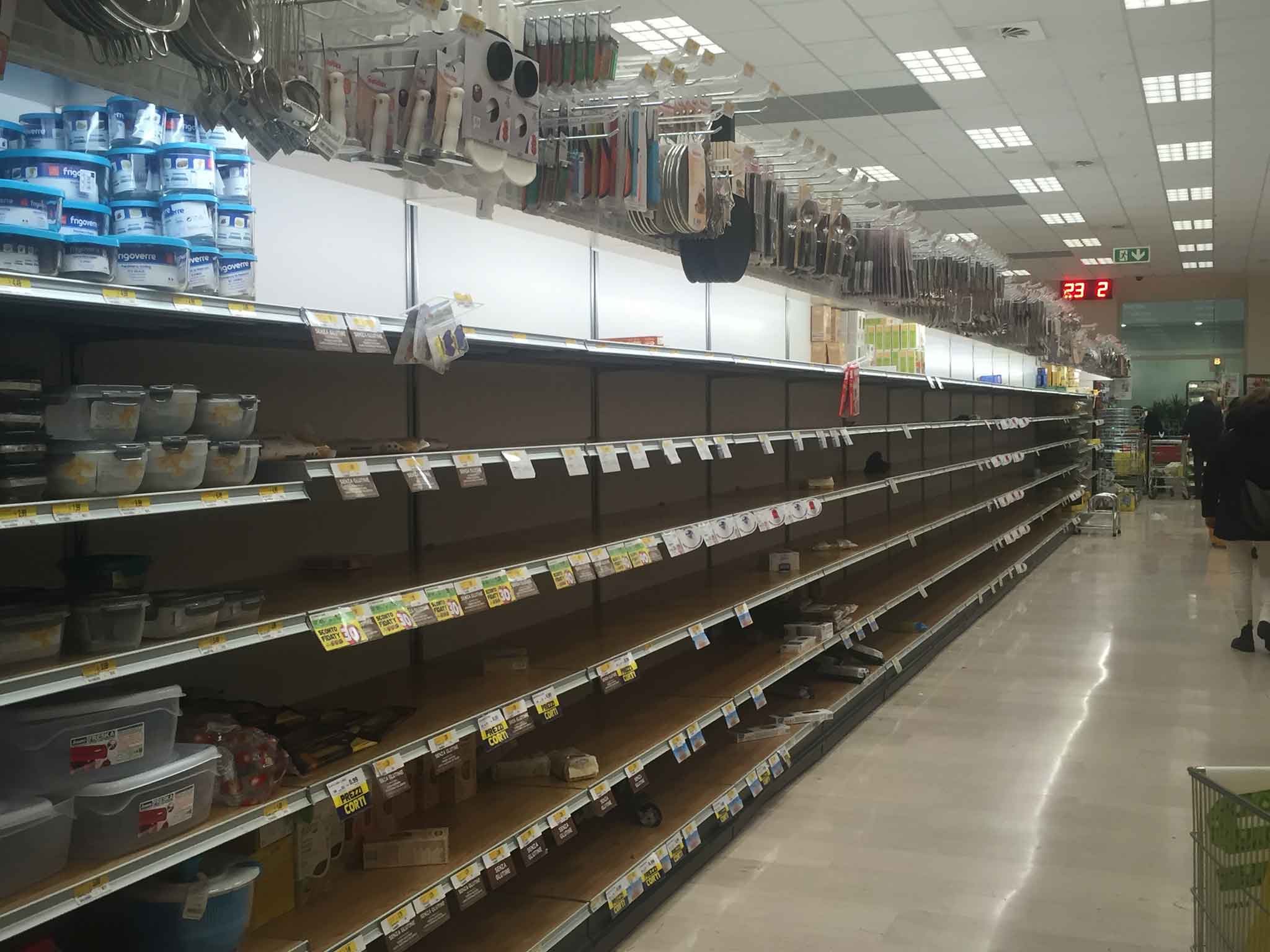 Venti di guerra in Italia, prezzi alle stelle e primi razionamenti nei supermercati