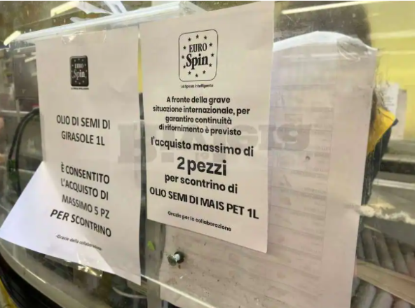 Venti di guerra in Italia, prezzi alle stelle e primi razionamenti nei supermercati