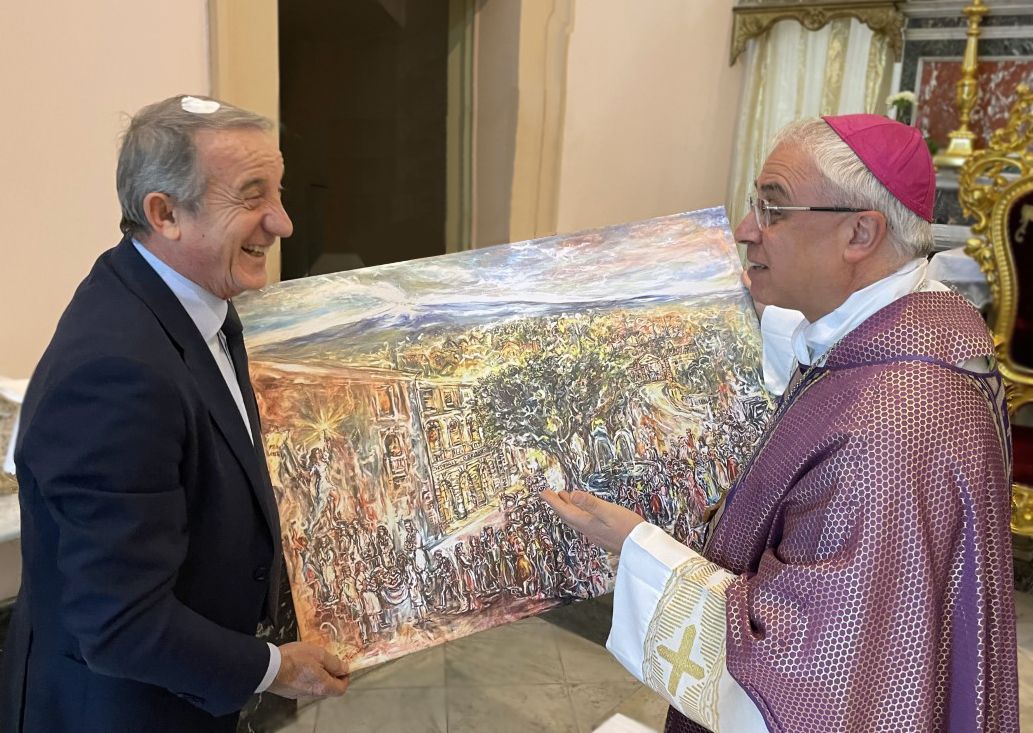 L’arcivescovo Renna in visita al Garibaldi Centro di Catania